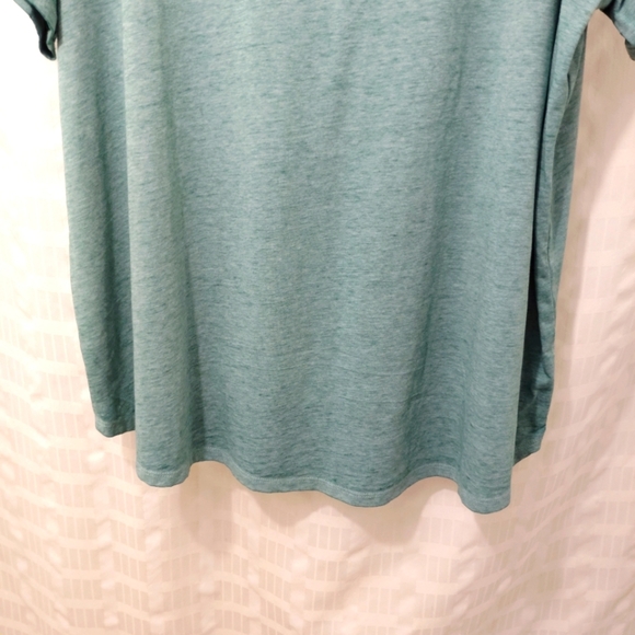 Wild Kiss Butterfly T-shirt Top Teal Sun Moon Celestial V-neck Strip Neckline - Picture 10 of 12